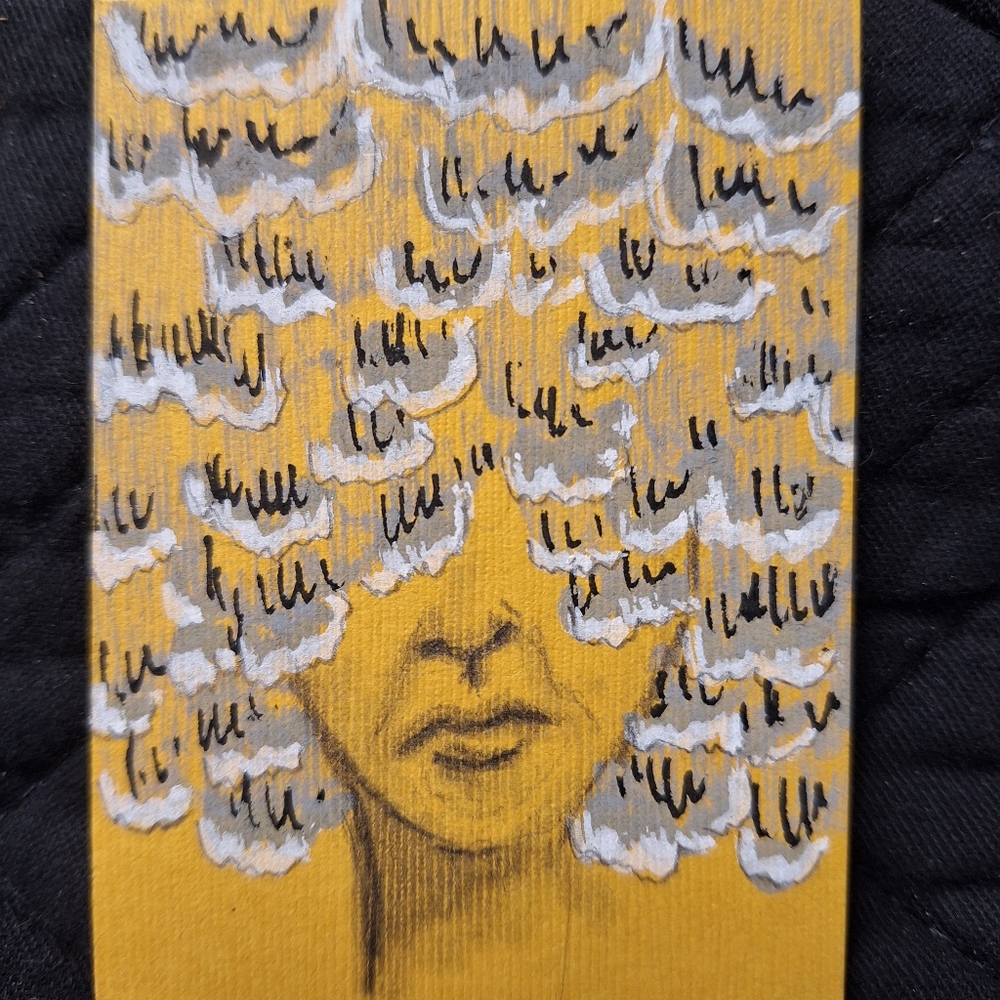ACEO Art Card 2.5"x3.5" Not a Print Acrylic, Ink, and Graphite